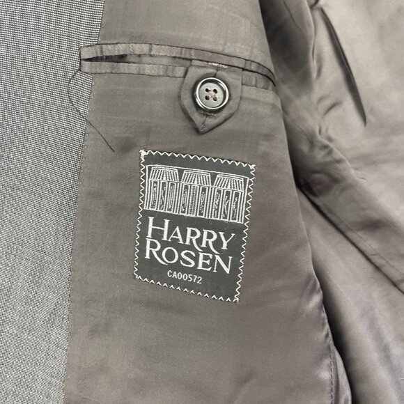 J.P. Tilford Samuelsohn x Harry Rosen charcoal gray Sport Blazer Jacket 44R READ - Picture 10 of 16